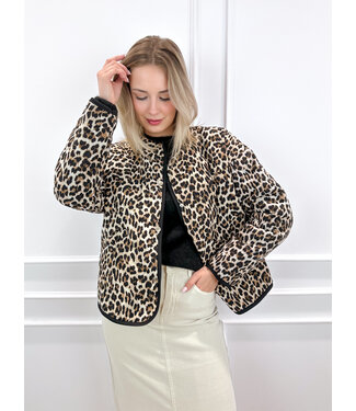 Leopard jacket - black