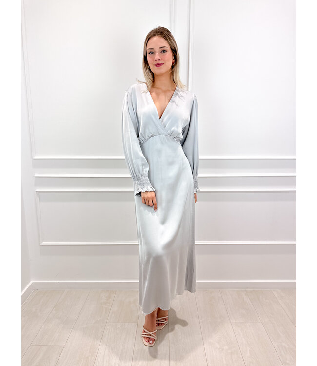 Anna satin dress - grey