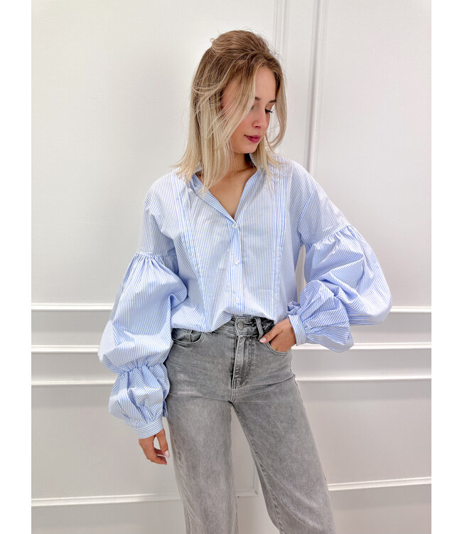 Sophie stripe blouse - blue