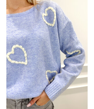 Fenna heart shirt - blue