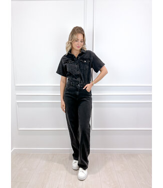 Rumi jeans jumpsuit - black