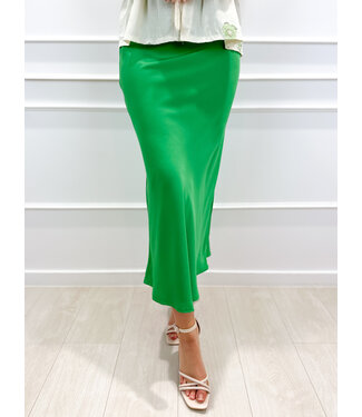 Elly satin skirt - emerald green