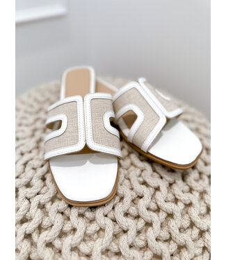 Sofia slippers - white