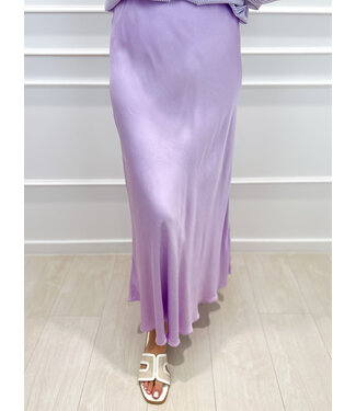 Lea satin skirt - lila