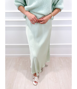 Lea satin skirt - mint