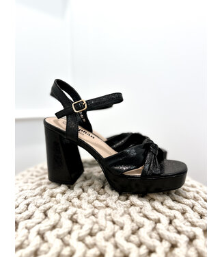 Bow heels - black