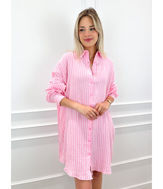 Tetra stripe dress - pink