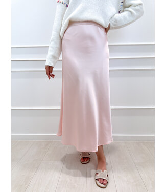 Satin skirt soft pink