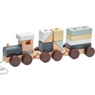 Kids Concept Houten trein met blokken +12M