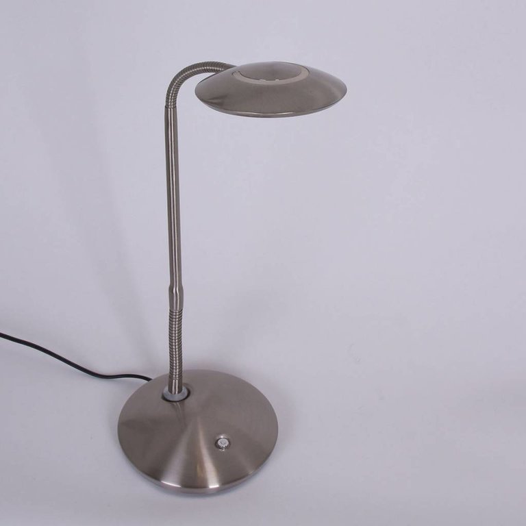 Steinhauer Tafellamp / bureaulamp Zenith Staal LED (6W) met pulsdimmer