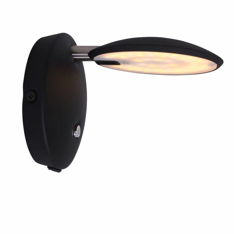 Wandlamp Zenith Zwart LED (2x6W) met pulsdimmer