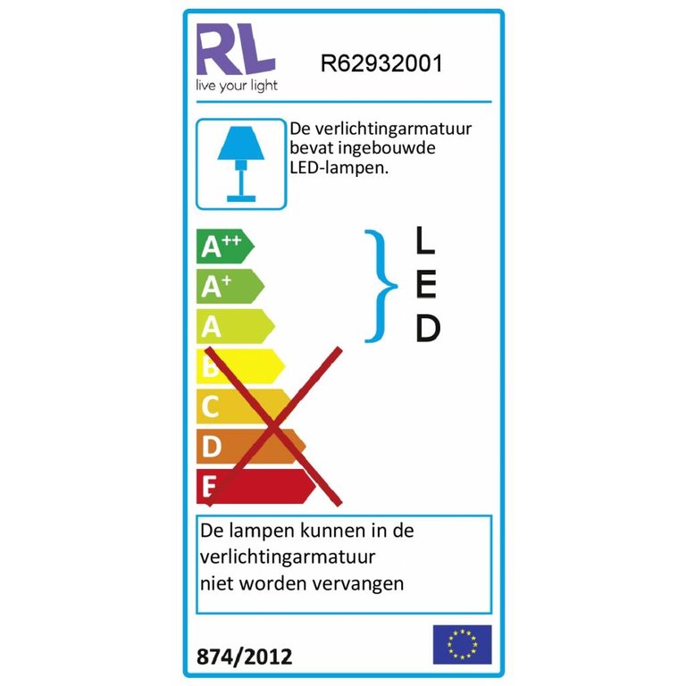 Plafondlamp Camillus Vierkant Wit Groot