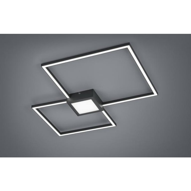Plafondlamp Hydra LED vierkant zwart