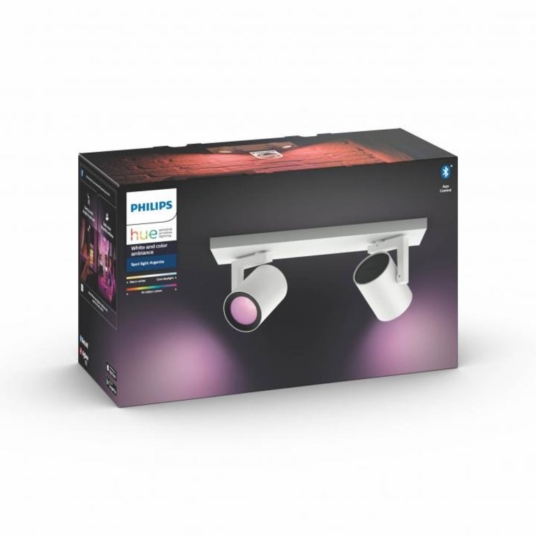 Spot Philips Hue Bluetooth Argenta Wit 2-lichts