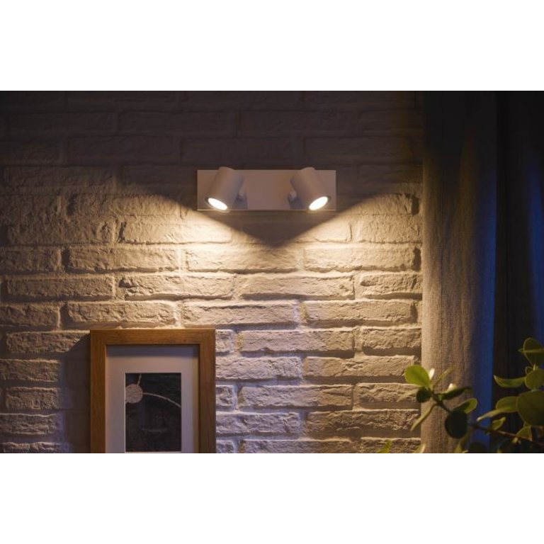 Spot Philips Hue Bluetooth Argenta Wit 2-lichts