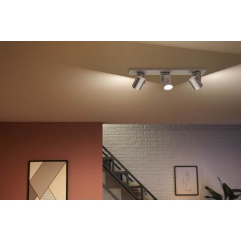 Spot Philips Hue Bluetooth Argenta Aluminium 3-lichts