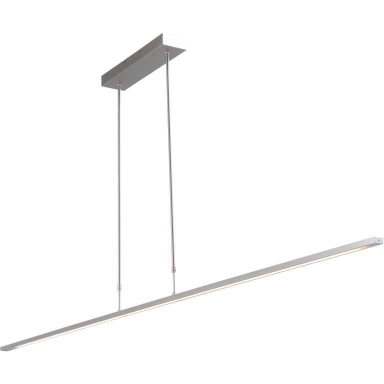 Hanglamp Real 2 nikkel 160 cm