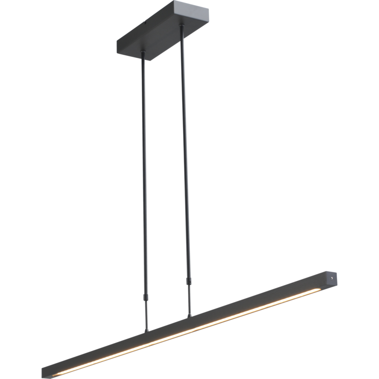 Hanglamp Real 3 zwart nikkel 130 cm