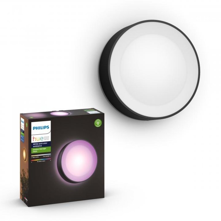 Buitenlamp Philips Hue Daylo Wand Zwart