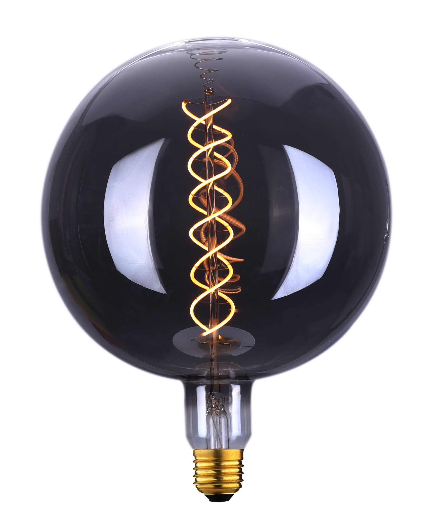 hoofdonderwijzer Voel me slecht de begeleiding E27 Filamentlamp LED - Globe 200 - 4W dimbaar - Smoke • Van den Heuvel  Verlichting