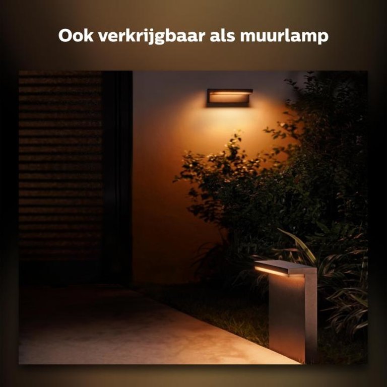 Buitenlamp Philips Hue Nyro Sokkel Zwart