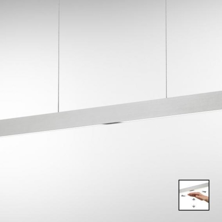 Hanglamp Linn-L - Nikkel mat - 161 cm - 2 Sensordimmers