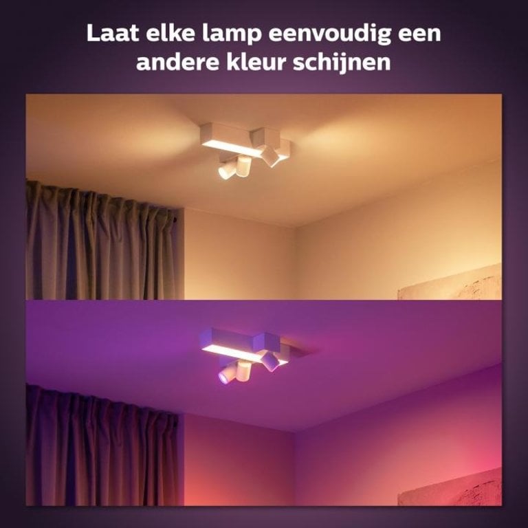 Spot Centris Philips Hue Cross Wit 3-lichts