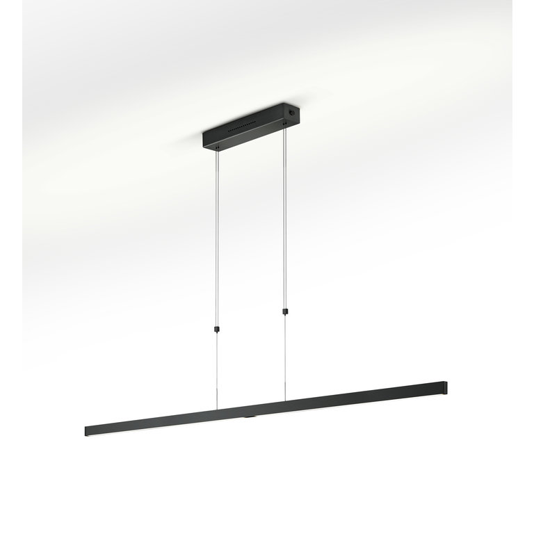 Bloesem Heel boos weggooien Hanglamp Linn - Zwart mat - 161cm - 2 Sensordimmers • Van den Heuvel  Verlichting