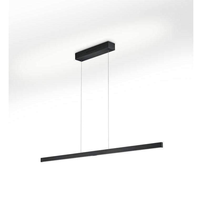 Hanglamp Linn-L - Zwart mat - 128 cm - 2 Sensordimmers