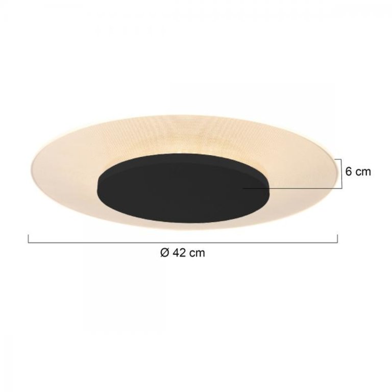 Plafondlamp Lido zwart 42cm