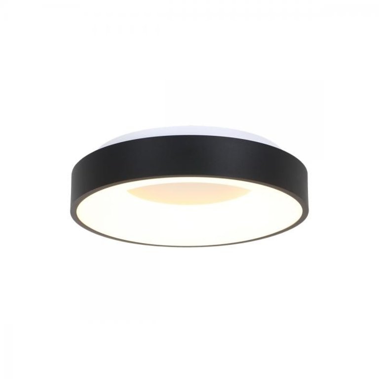 Plafondlamp Ringlede 38cm zwart