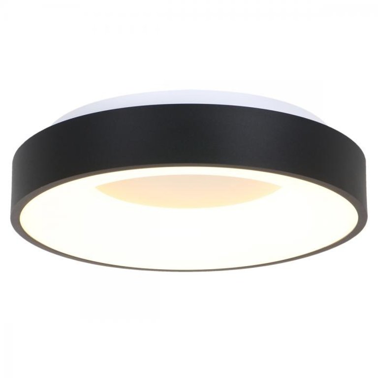 Plafondlamp Ringlede 48cm zwart