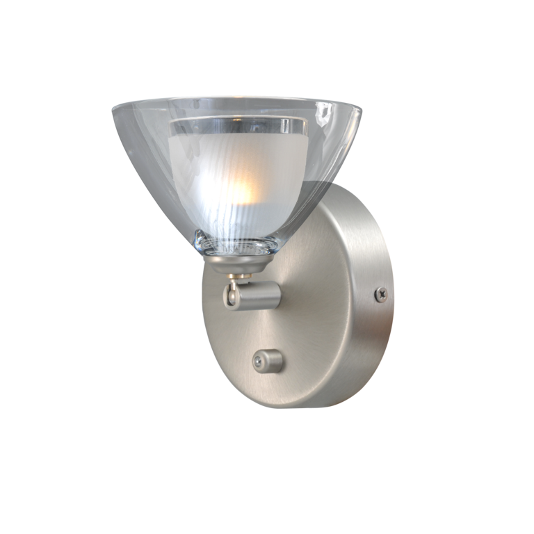 Wandlamp Caterina nikkel LED 1lichts met pushdimmer
