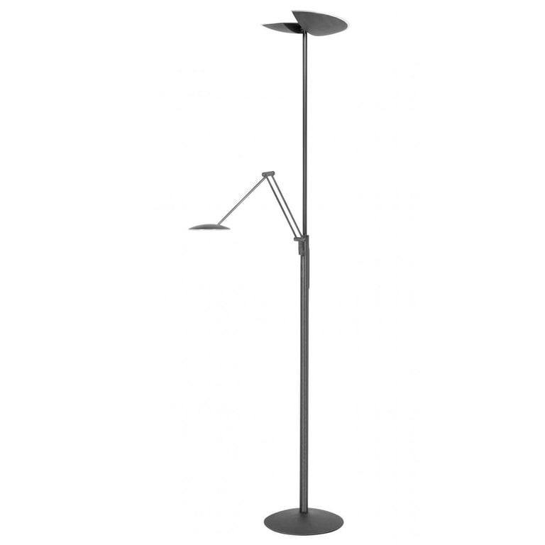 Vloerlamp Sapporo Zwart met leeslamp