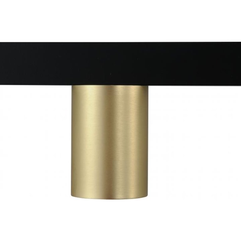 Hanglamp Bounce 4lichts zwart met mat goud 100 cm