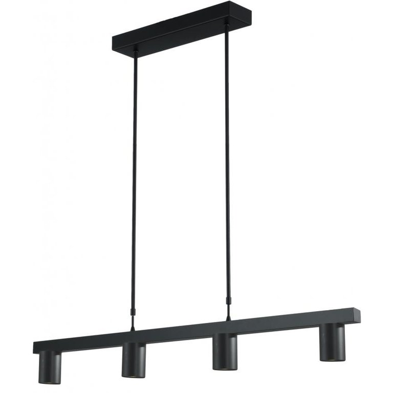 Hanglamp Bounce 4lichts zwart 100 cm