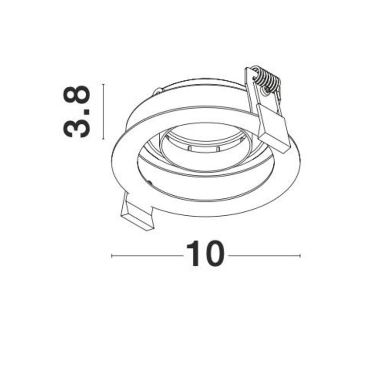 Inbouwspot Sandy zwart rond Ø100x38mm