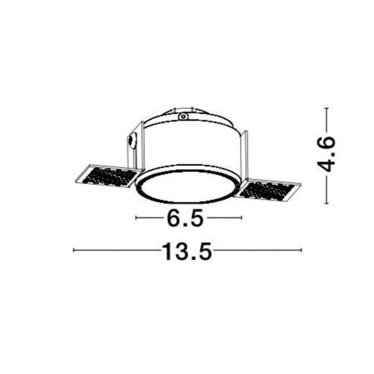 Trimless inbouwspot wit rond Ø65x46mm