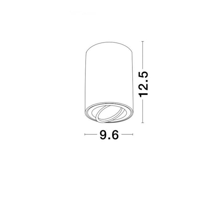 Opbouwspot Sandy wit rond Ø 9,6 x 12,5 cm