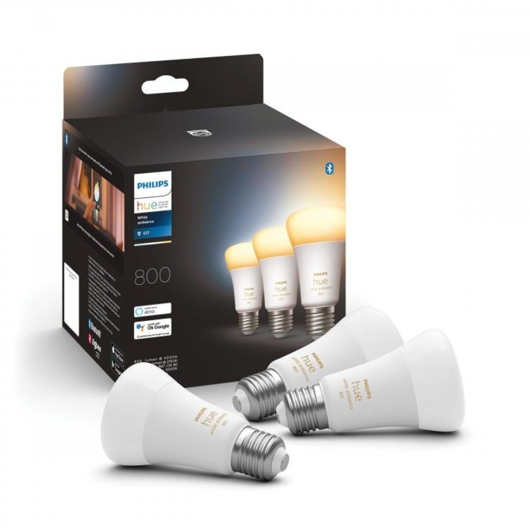 Philips Hue White Ambiance E27 3-pack