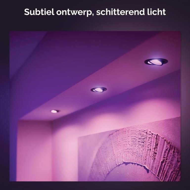 Philips Hue Inbouwspot Centura Zwart