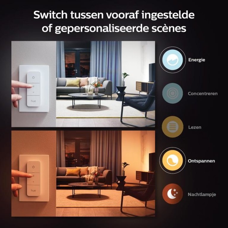 Philips Hue plafondlamp Still zwart