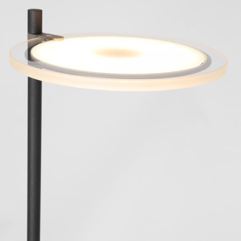 Vloerlamp Turound 2-lichts Zwart met helder glas