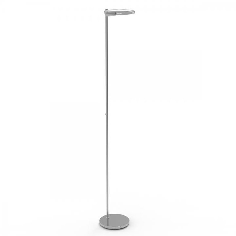 Vloerlamp Turound staal met helder glas