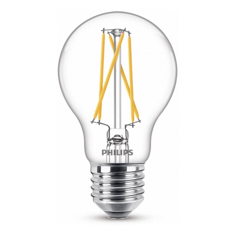 Philips LED Lamp Transparant 60W E27 Dimbaar Warm Wit Licht