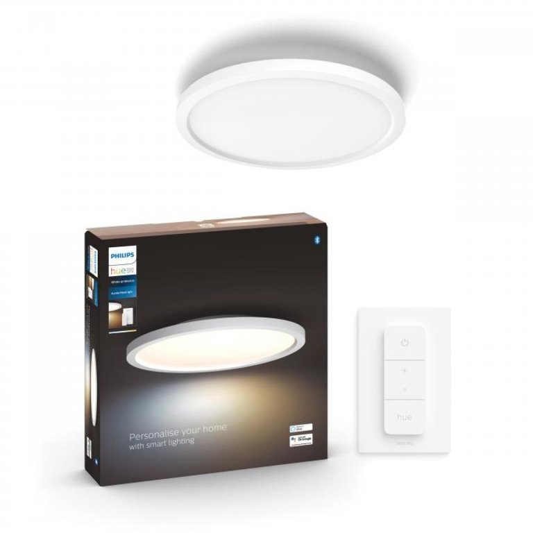 Philips Hue Plafondlamp Aurelle Paneel Rond Wit