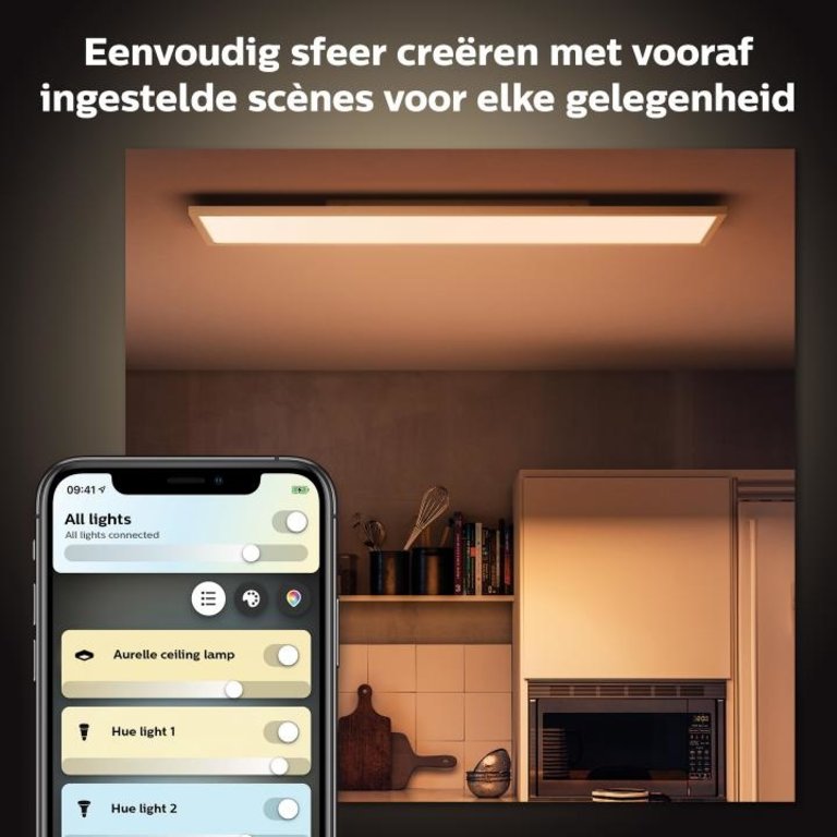 Philips Hue Plafondlamp Aurelle Paneel Rechthoek Wit