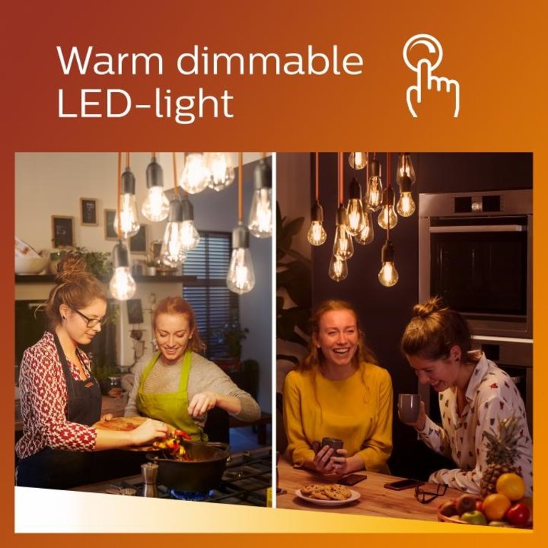 LED Kaars Transparant 25W E14 Dimbaar Warm Wit Licht