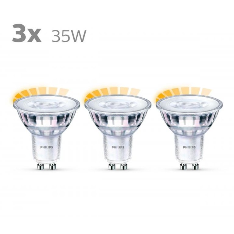 LED Spot 35W GU10 Dimbaar Warm Wit Licht 3 stuks