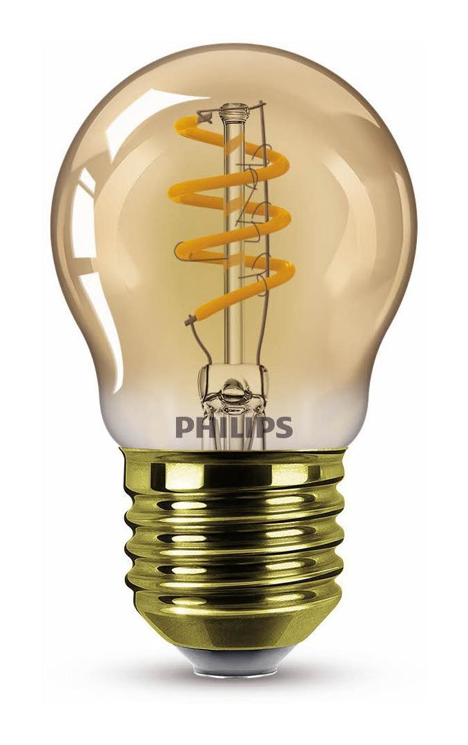 Klacht Omgaan gezantschap LED Kogellamp Spiraal Goud 15W E27 Dimbaar Extra Warm Wit Licht • Van den  Heuvel Verlichting